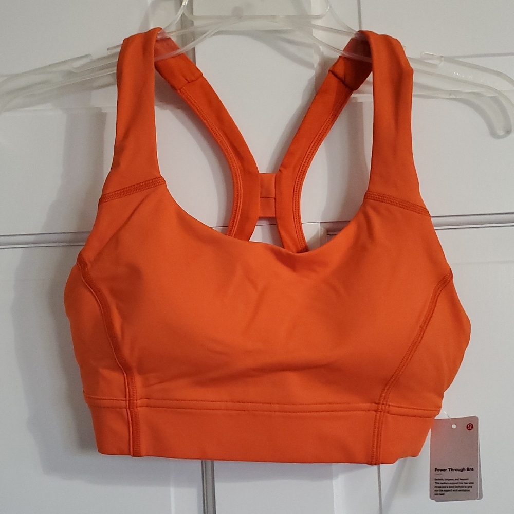 NWT Lululemon Power Through Bra Sz 6 HVTiger